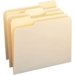 GoyRrbay 1/3-Cut Tab, Assorted Positions File Folders, Letter Size, Manila - Pack of 100