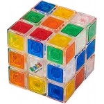 GoyRrbay New Transparent 3x3 Cube Classic Color-Matching Problem-Solving Brain Teaser Puzzle Game Toy, for Kids and Adults Aged 8 and up