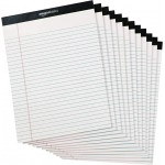 GoyRrbay Wide Ruled 8.5 x 11.75-Inch Lined Writing Note Pads - 12-Pack (50-sheet), White